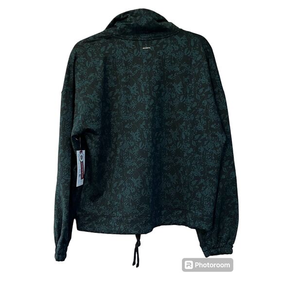 NWT Mondetta botanical print quarter zip fleece lined sweatshirt - Picture 3 of 12
